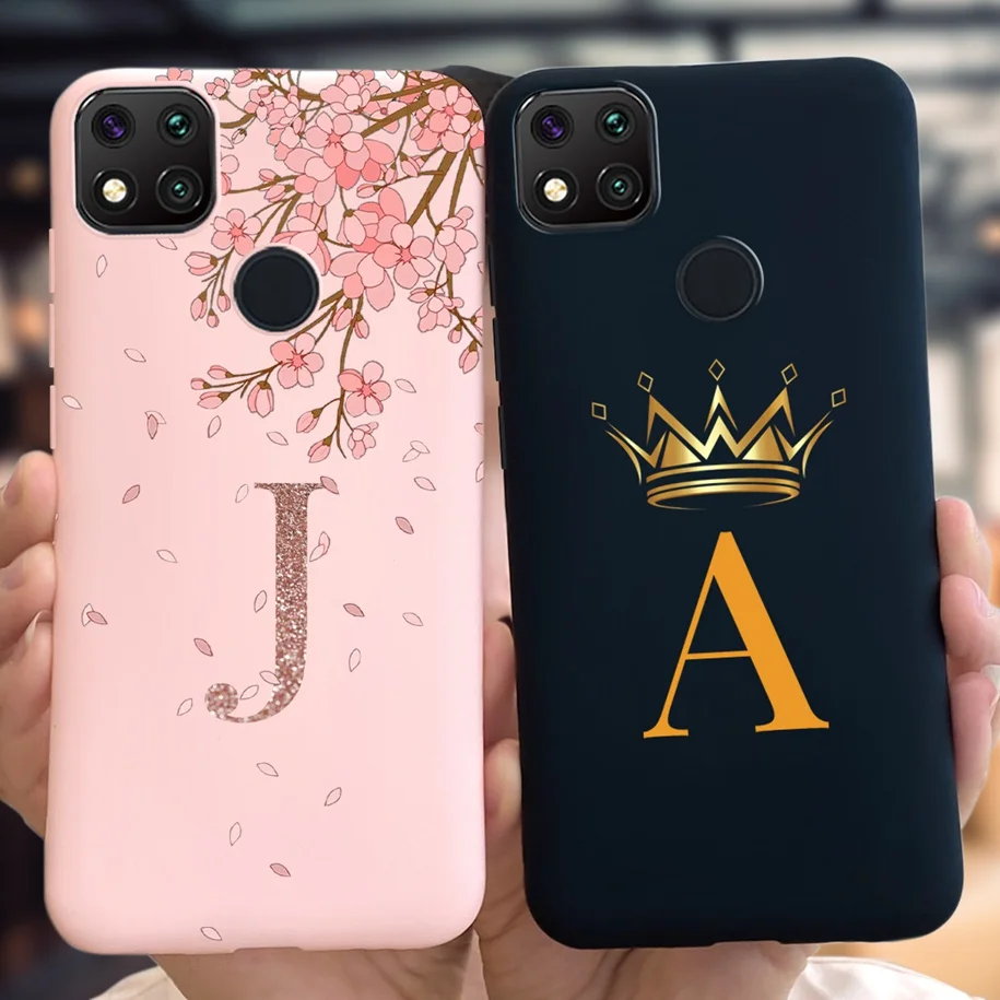 Redmi 9C Case For Xiaomi Redmi 9C NFC Phone Cover Fashion Letters Soft Silicone Funda For Xiaomi Redmi 9 Activ Poco C31 TPU Case