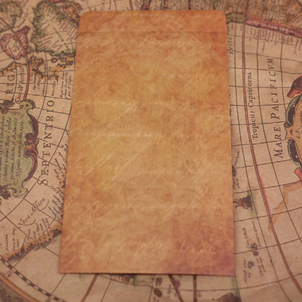 

12pcs Retro Kraft Paper Vintage Storage For Postcards Photos Brown Biodegradable Eco Friendly Compostable Reusable Envelopes