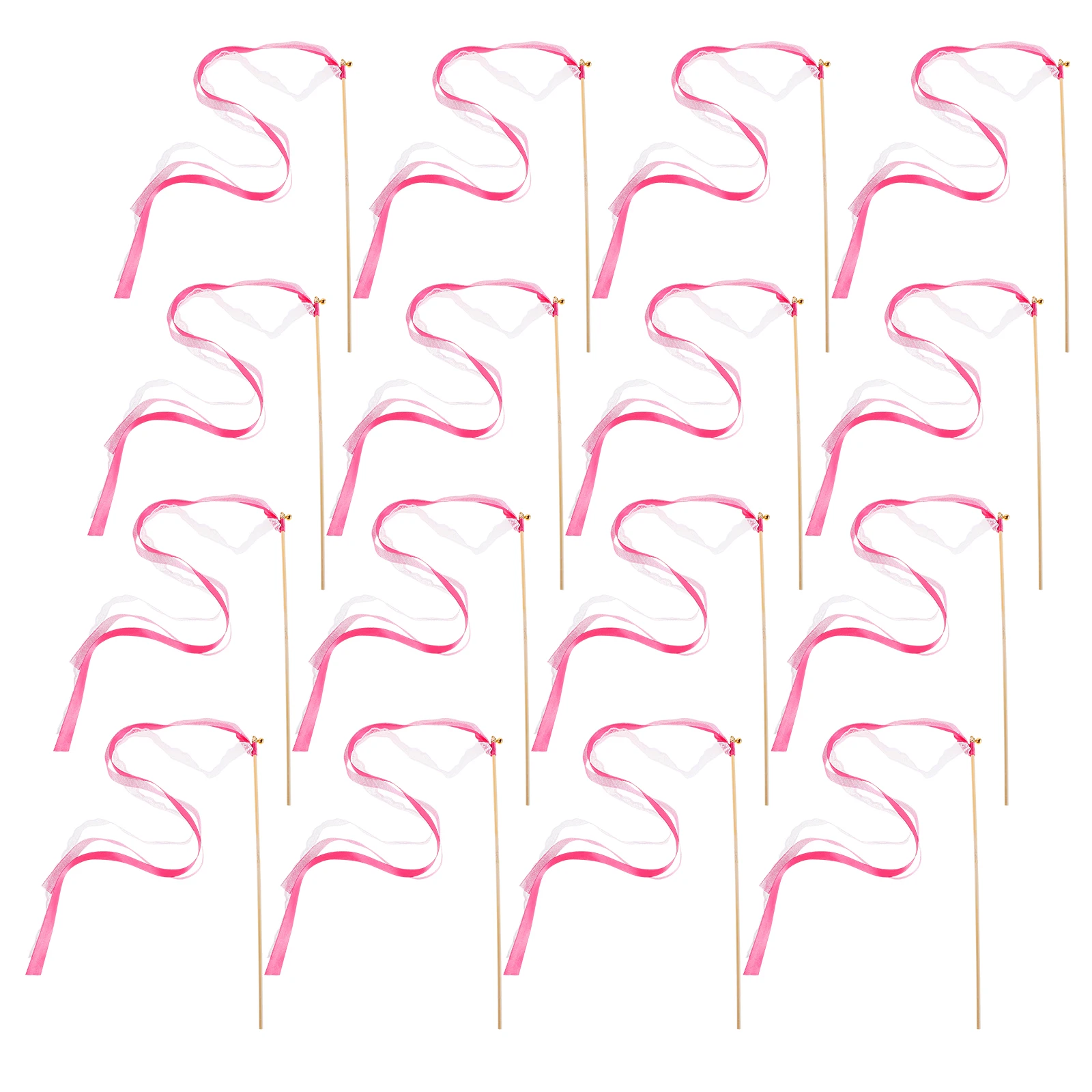 

25 Pcs Decorative Fairy Stick Wedding Wands Ribbon Streamers Sticks Lace Celebration Supplies Party