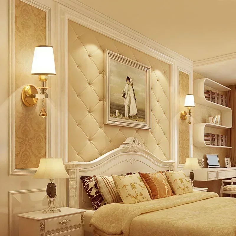 モダンミニマリストledウォールランプ寝室ナイトライトリビングルーム背景壁クリスタルベッドサイドランプ