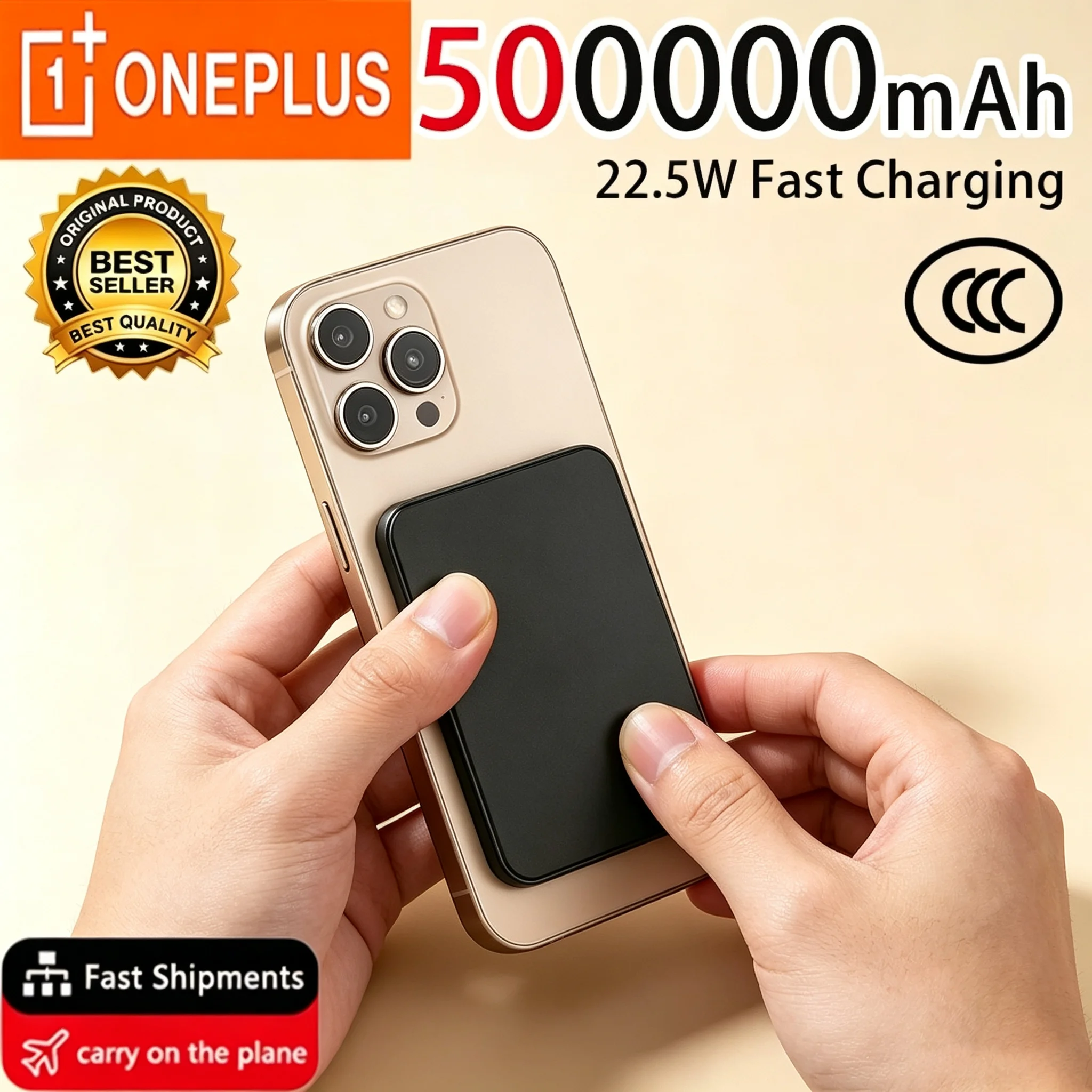 OnePlus Ultra Thin Magsafe Magnetic Wireless Power Bank External Battery PD20W Fast Charging 500000 For iPhone Xiaomi