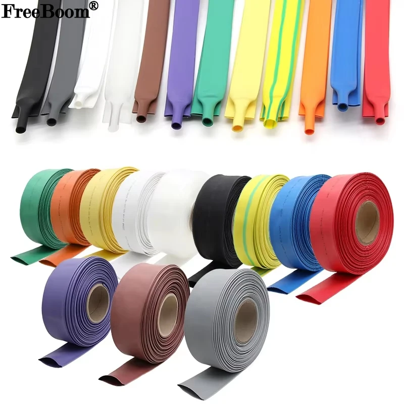 

1/2/5m 2:1 Heat Shrink Tube Diameter 45~210mm Polyolefin Tubing Sleeving Wrap DIY Wire Repair Cable Sleeve Protecctor