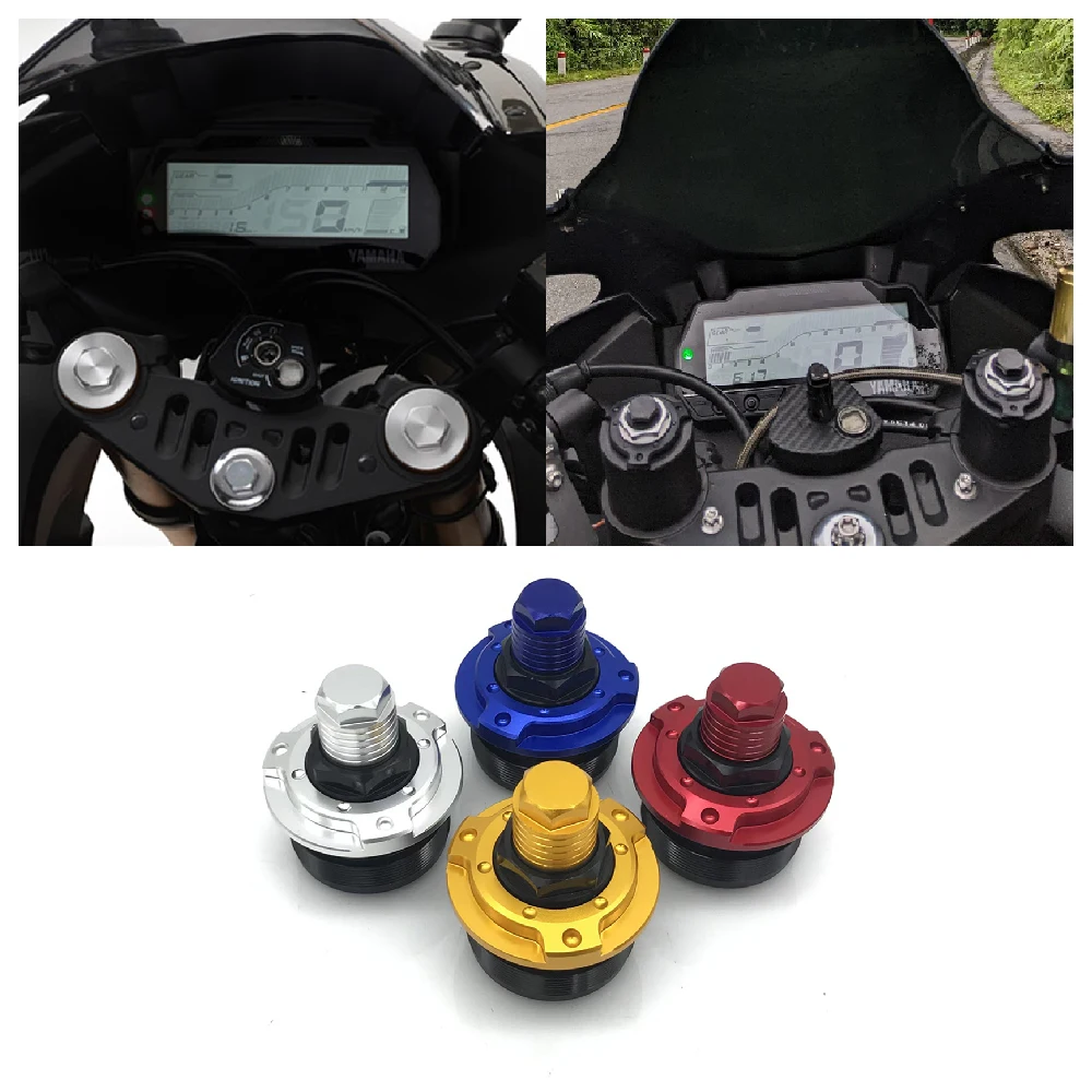 Fits for Yamaha YZF R15 V3 ABS YZF-R15 V3.0 2017 2018 2019 2020 Motorcycle Front Fork Shock Up Preload Adjusters 47 MM Screw Kit