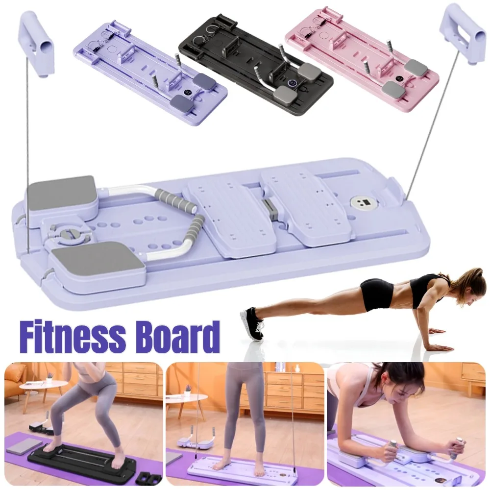 Multifunctional Fitness Board Abdominal Board Non Slip Workout Board with Phone Holder Push Up Board Home Gym Equipment