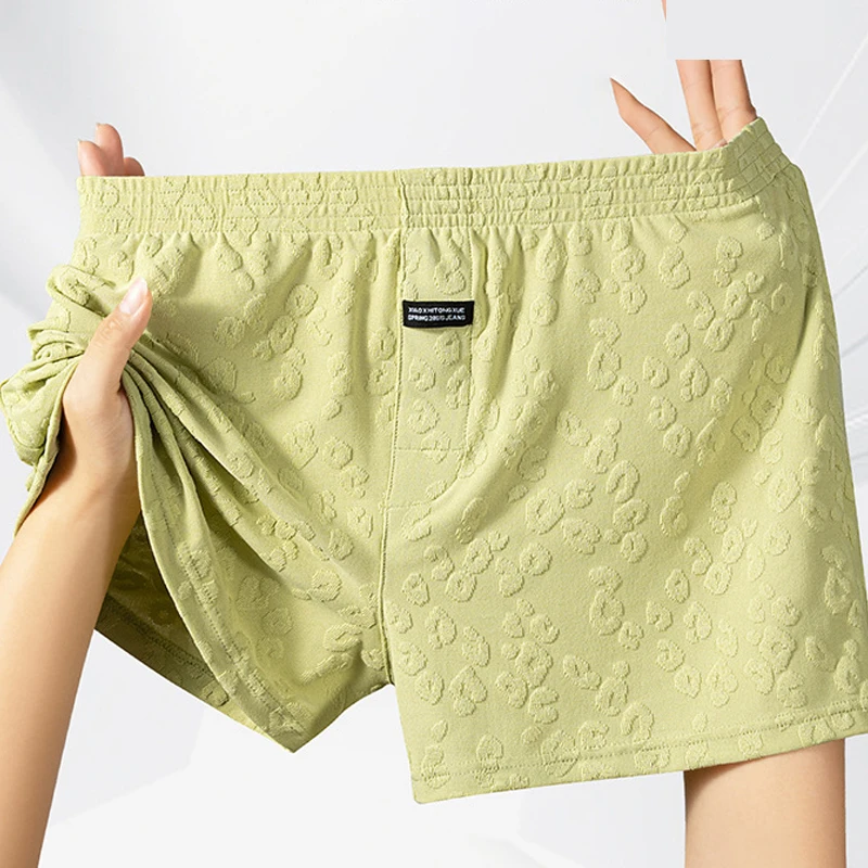 

Сексуальное мужское повседневное использование, свободное нижнее белье из ледяного шелка, шорты-боксеры со средней посадкой, модные тонкие домашние брюки с принтом, мужские брюки со стрелками