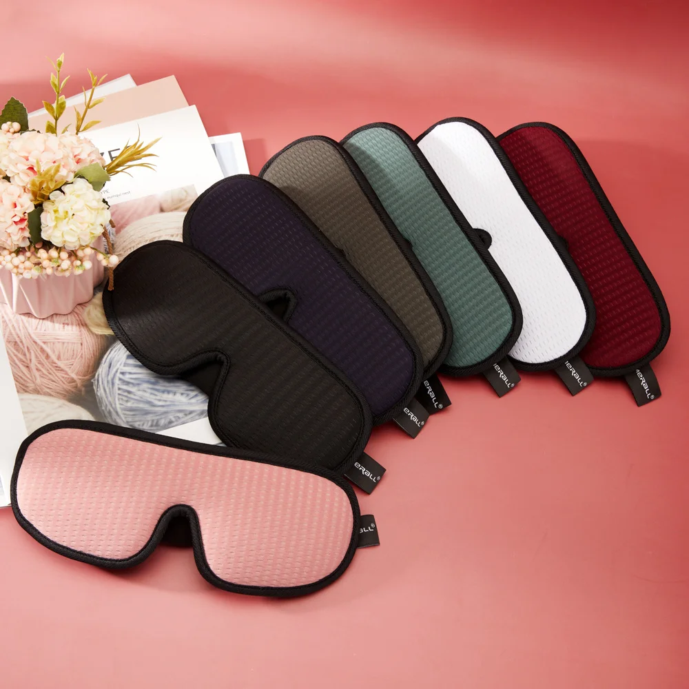 

3D Sleeping Mask Block Out Light Soft Padded Sleeping Fabric Cover Shade Blindfold Eyepatch Breathable Sleeping Aid for Travel