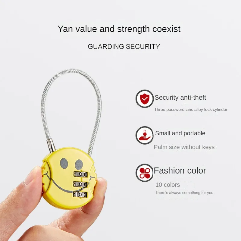 Creative Helmet Combination Lock Combination Padlock, Luggage Bag Lock, Gym Cabinet Mini Small Password Wire Lock