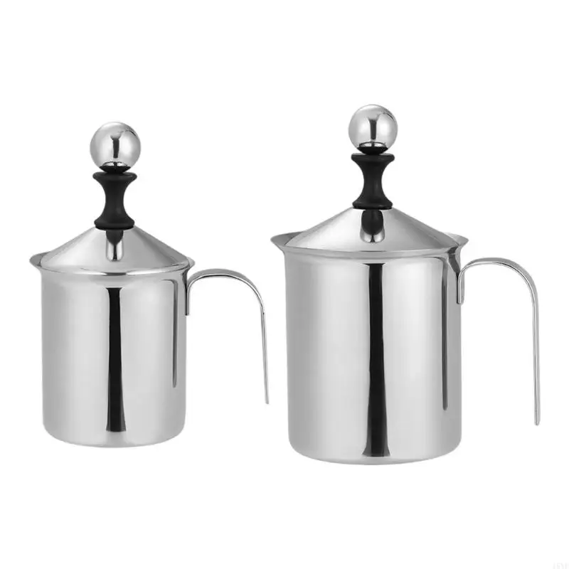 

Professional Manual Milk Frother 304 Nonrust Steel Double Layer Foam Maker