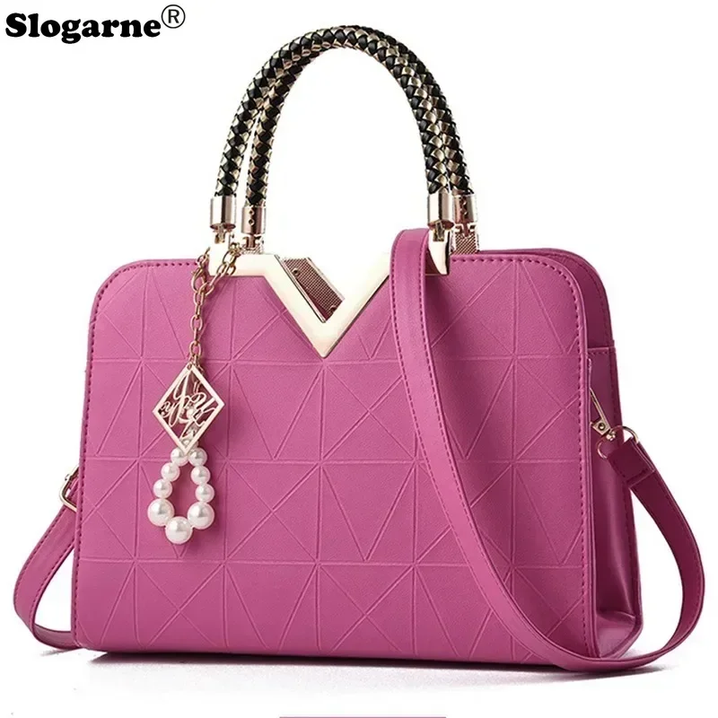 

Women Handbag Patchwork Shoulder Messenger Office Work PU Leather Female Bag Ladies Luxury Handbag Fashion Elegant Shoulder Bag