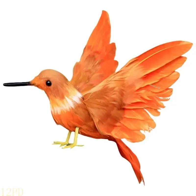 12PD Life Like Artificial Bird Figurine for Photography Props and Unique Garden Decorations Outdoor Indoor Tree Ornament