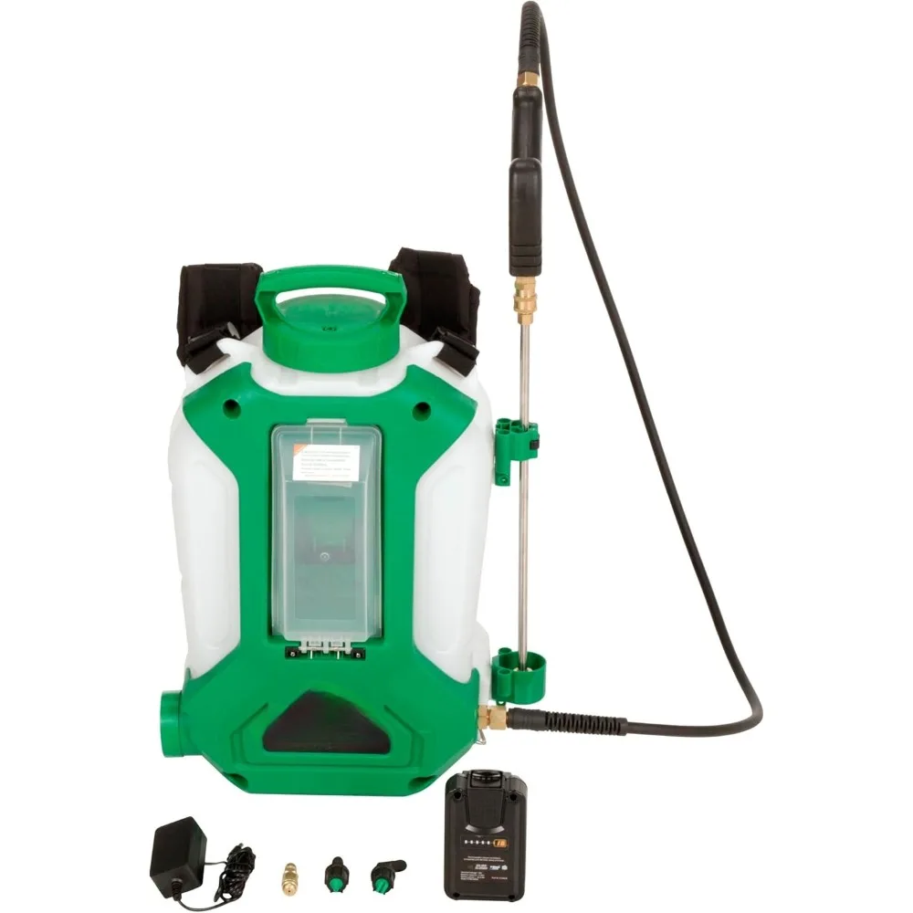 

Cyclone 3 Battery Powered Backpack Sprayer - Variable-Pressure 5-Position Electric Lawn & Garden Sprayer - 4 Gallon