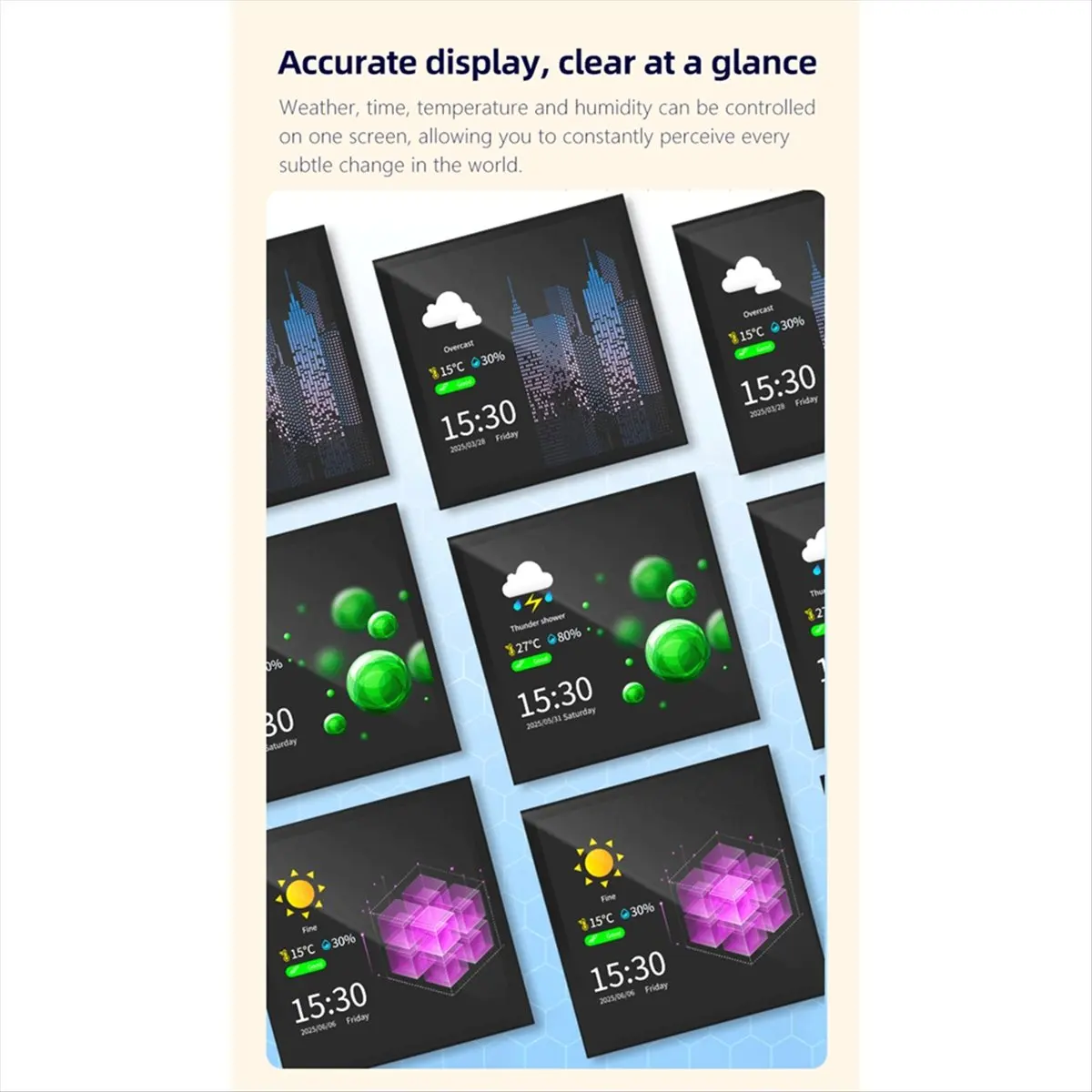 Top Smart Switch with Built-in Offline Voice, Infrared, 4-Inch Screen,for Tuya-Zigbee, Energy-Saving Multi-Function Control