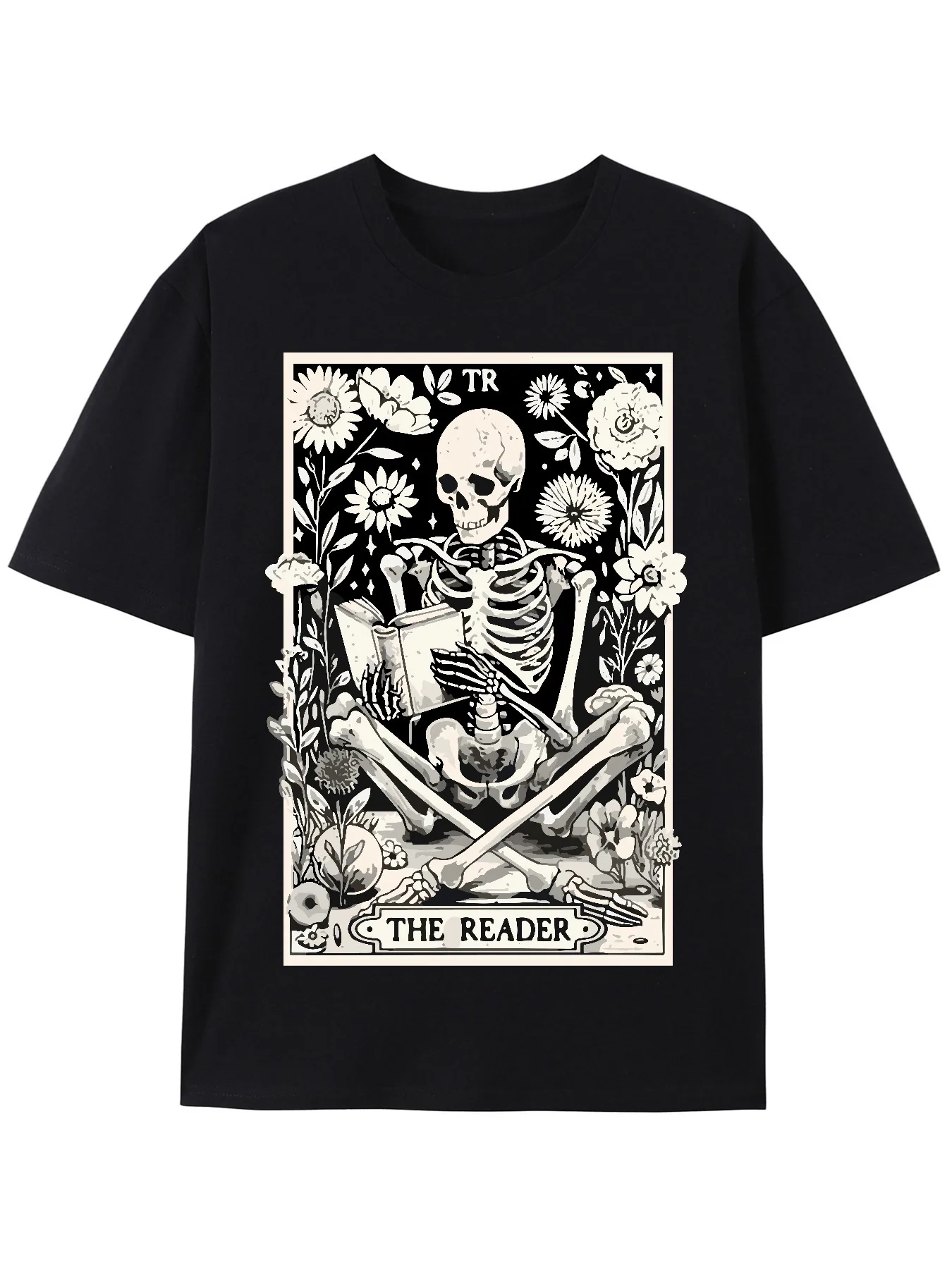 

Футболка Reader Skeleton Book Fan Tarot Divination Fun Books-DXC01549