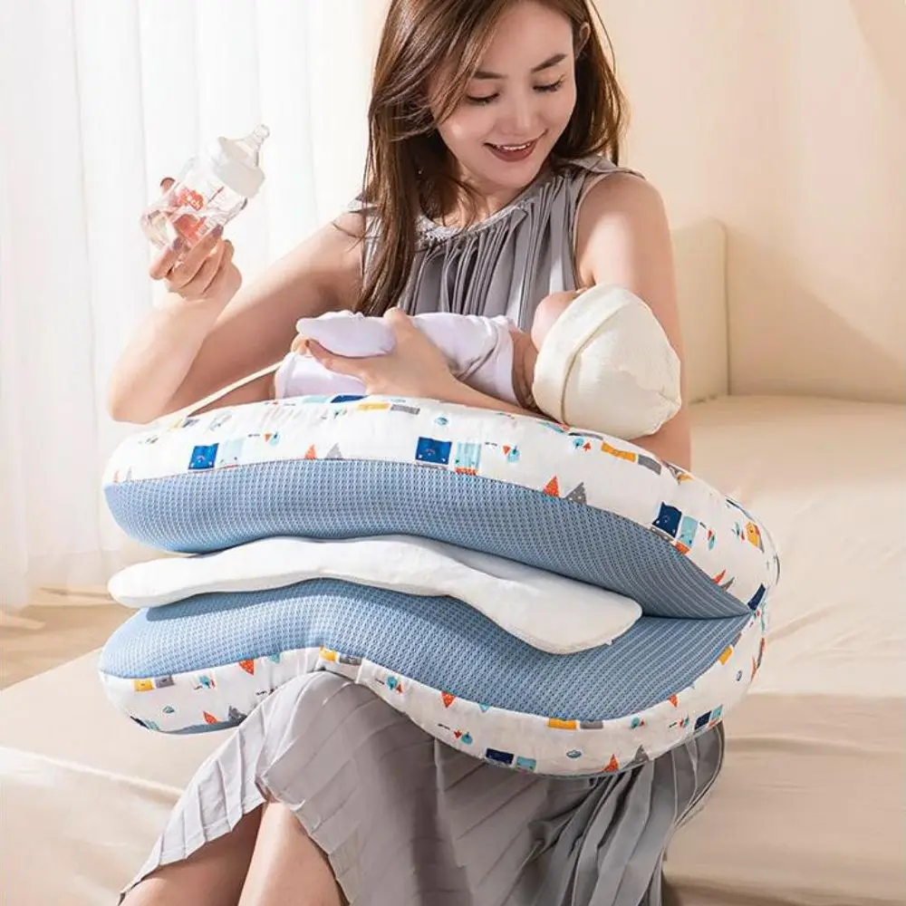 Maternity Pillow For Pregnant Women Detachable Newborn Baby Anti Spit Milk Sleep Cushion Pad Infant Nursing Breastfeeding Pillow