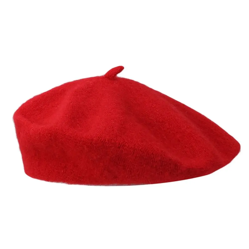 Fashion Warm Winter Wool Berets Hat Retro Elegant French Artist Hat All Matched Solid Color Felt Berets Women Girls