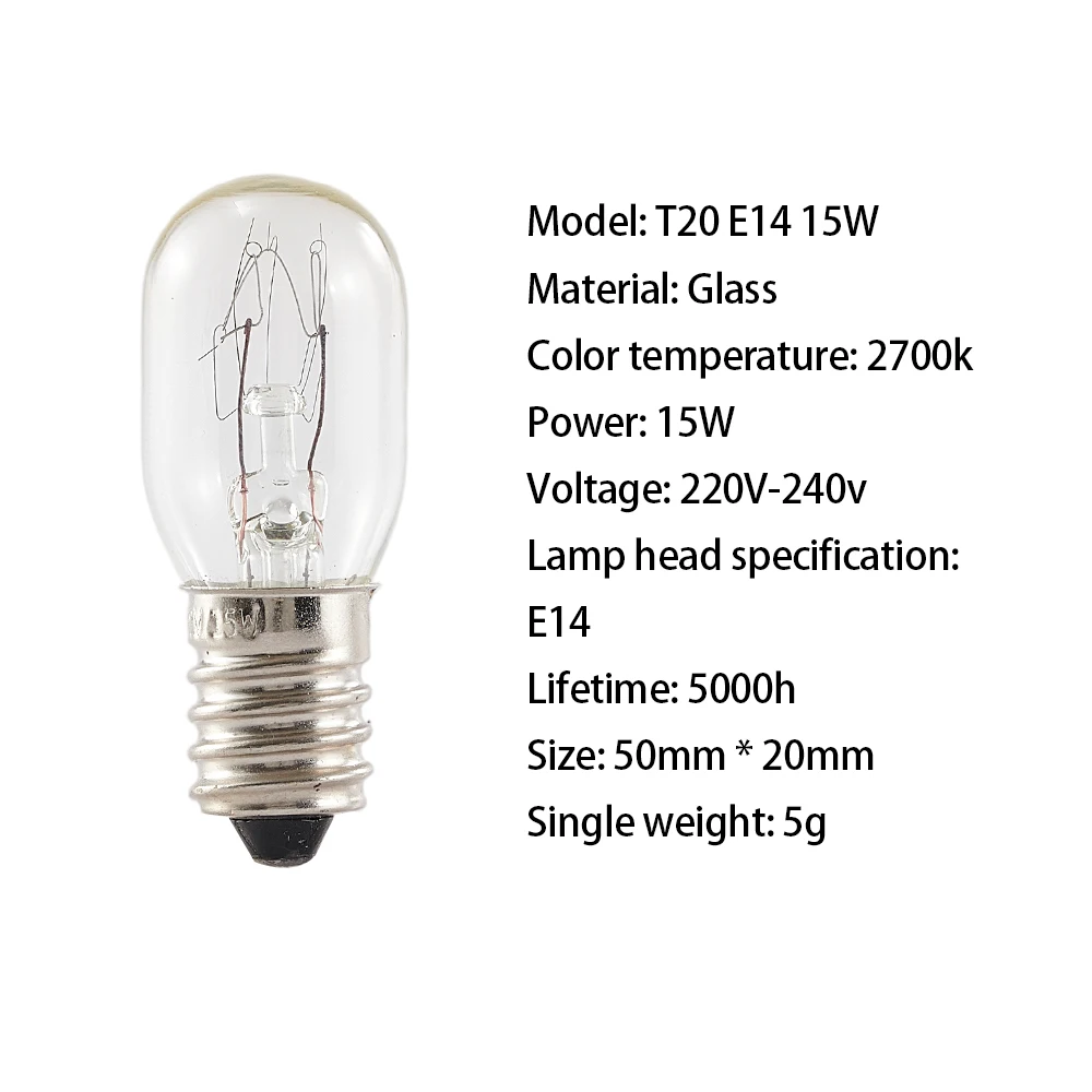 Bombillas E14 para lámparas de sal, incandescentes de 15W – Paquete de 10