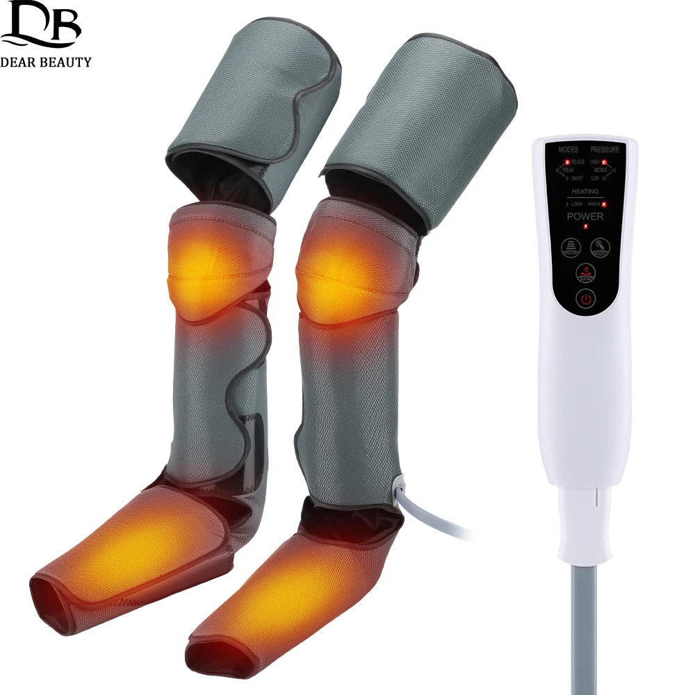 

Air Wave Leg Massager 360° Air Pressure Electric Calf Massager Promote Blood Circulation Relax Muscle Hot Compress Foot Massage