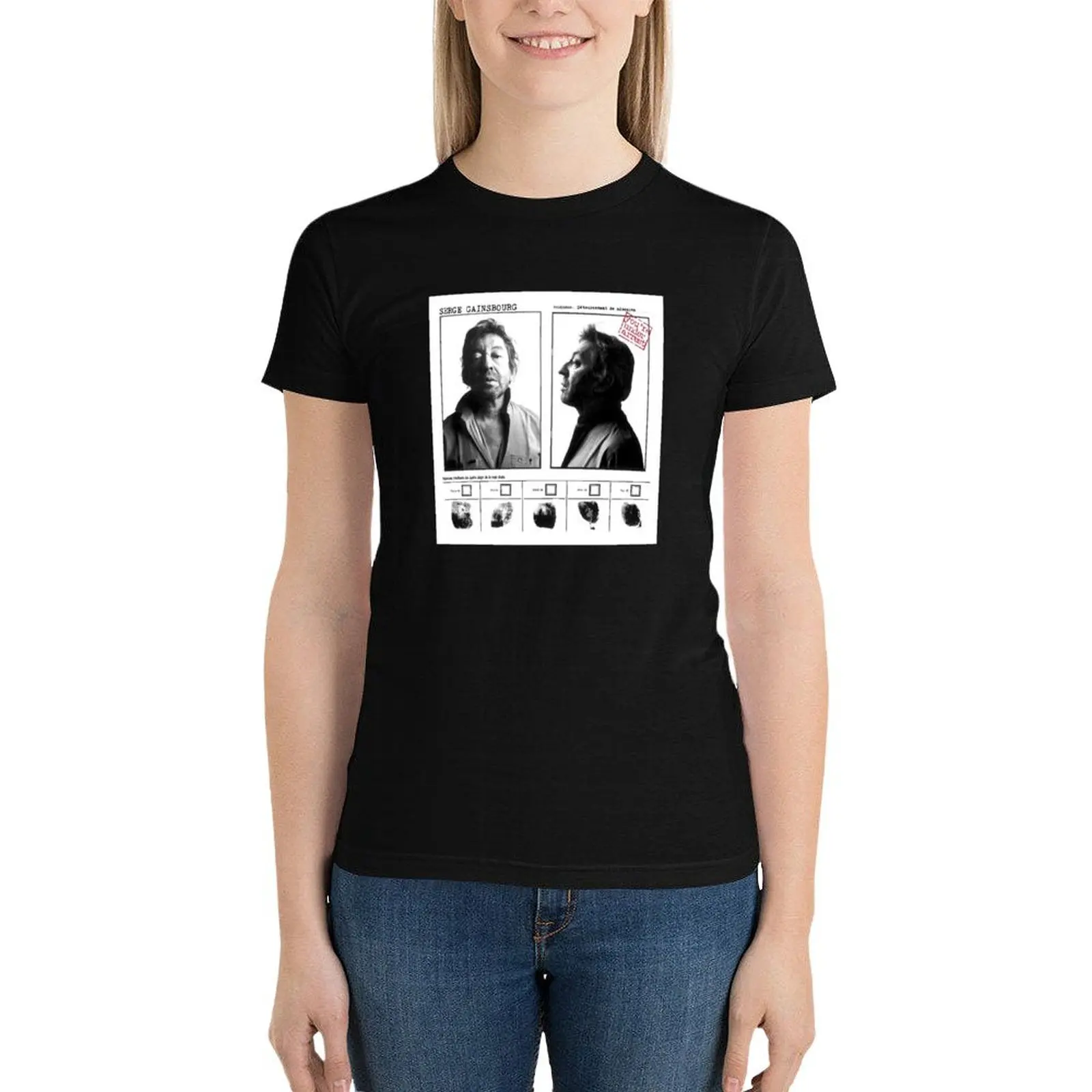 

Serge Gainsbourg - You're under arrest T-Shirt plus size tops cute clothes plus size t shirts for Women loose fit