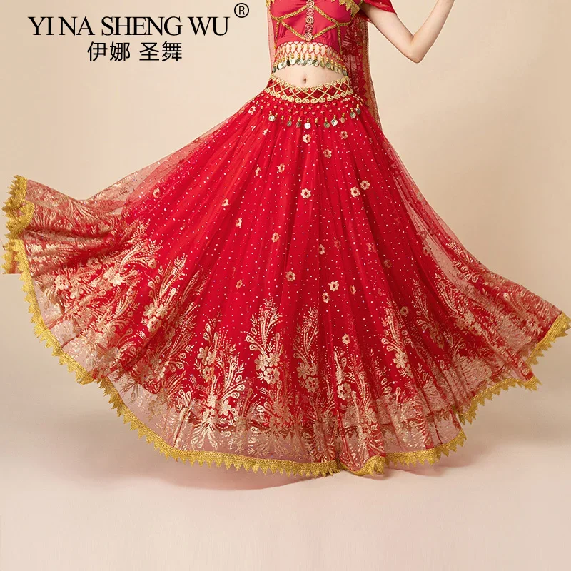 

Arabian Belly Dance Costumes Indian Dance Bollywood Large Swing Skirt Performance Skirt for Women Bollywood Festival Outfit