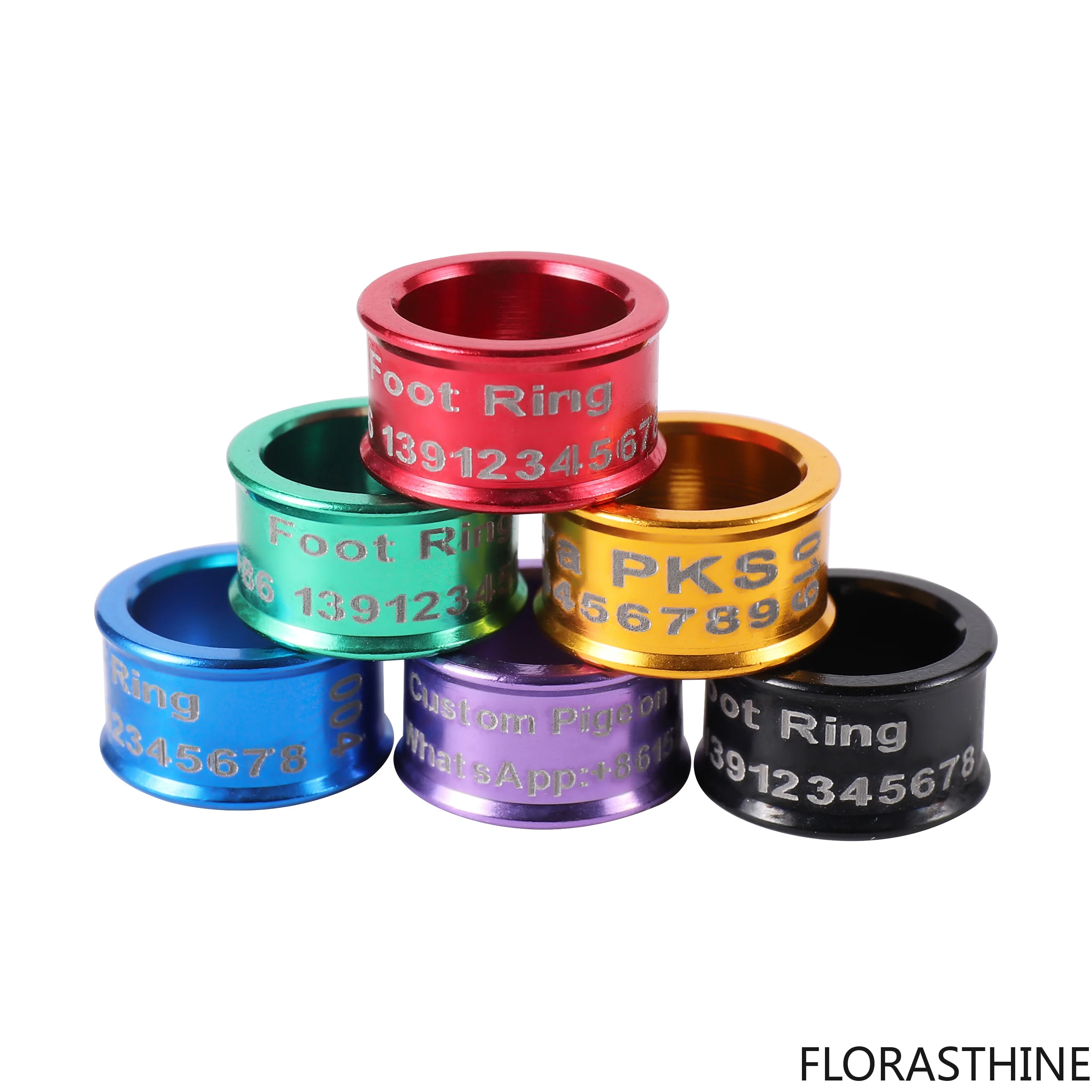 20 Pcs ID 8mm Pigeon Foot Ring Customer-defined Foot Ring 
