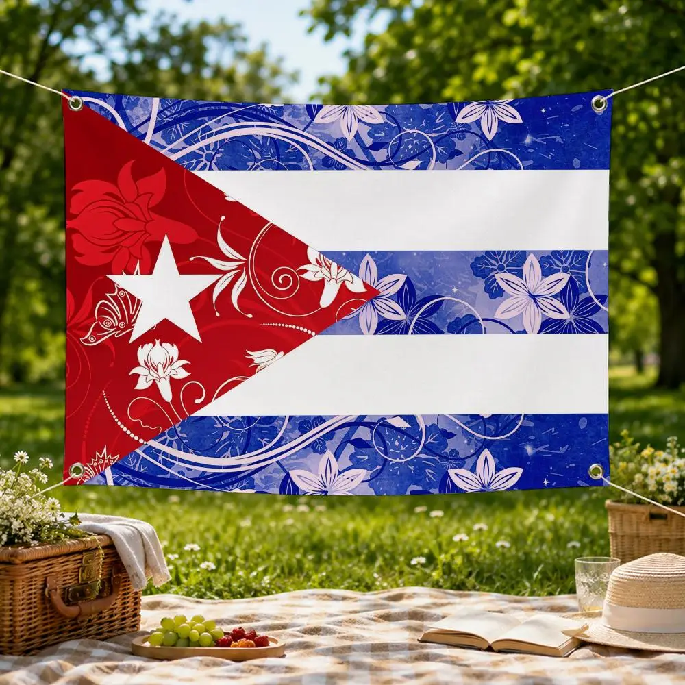 Country Popular Action Flag of Cuba Flags Wall Hanging Flag Banner for Bedroom Dorm Party Festival Camping Indoor Outdoor Decor