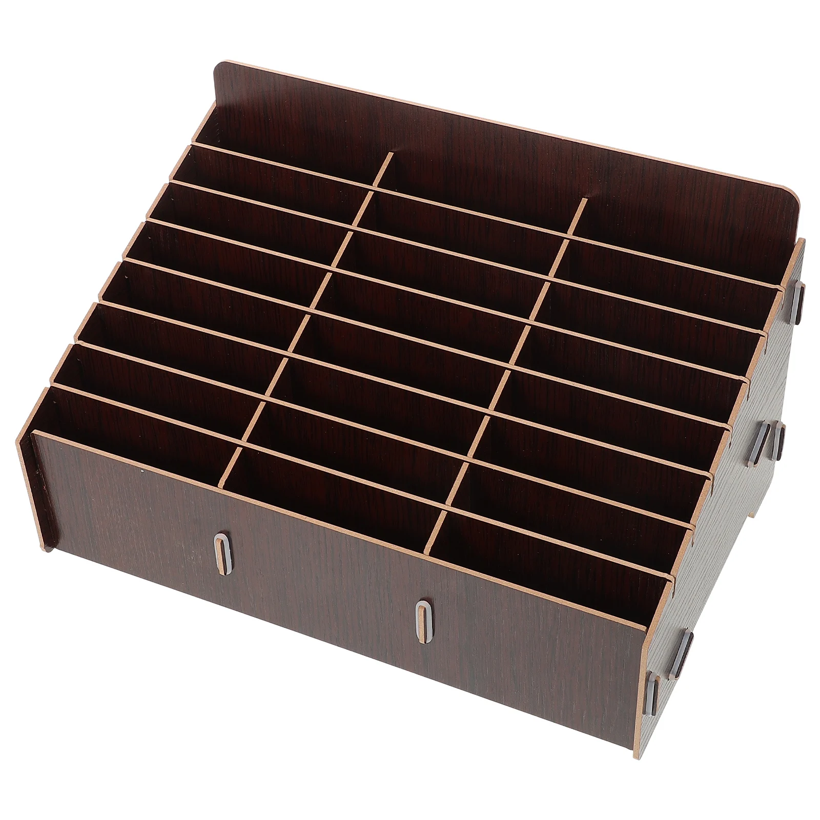

Wooden Desktop Storage Box Mobile Organizer Multi-Grid Cell Phone Rack For Office Classroom Business Card Holder Large Capacity