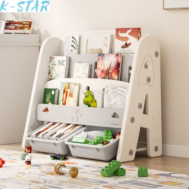 K-star New Letter Bookshelf Cactus Bookshelf Children\'s Picture Book Large Capacity Storage Rack Hot Sale 2024 Dropshipping