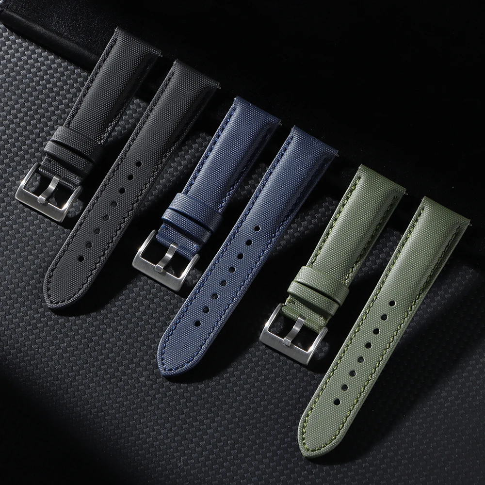 Premium Sailcloth Watch Band for Blancpain for Omega Straps 18mm 20mm 22mm Waterproof Canvas Nylon Quick Release Bracelet Belt view 4