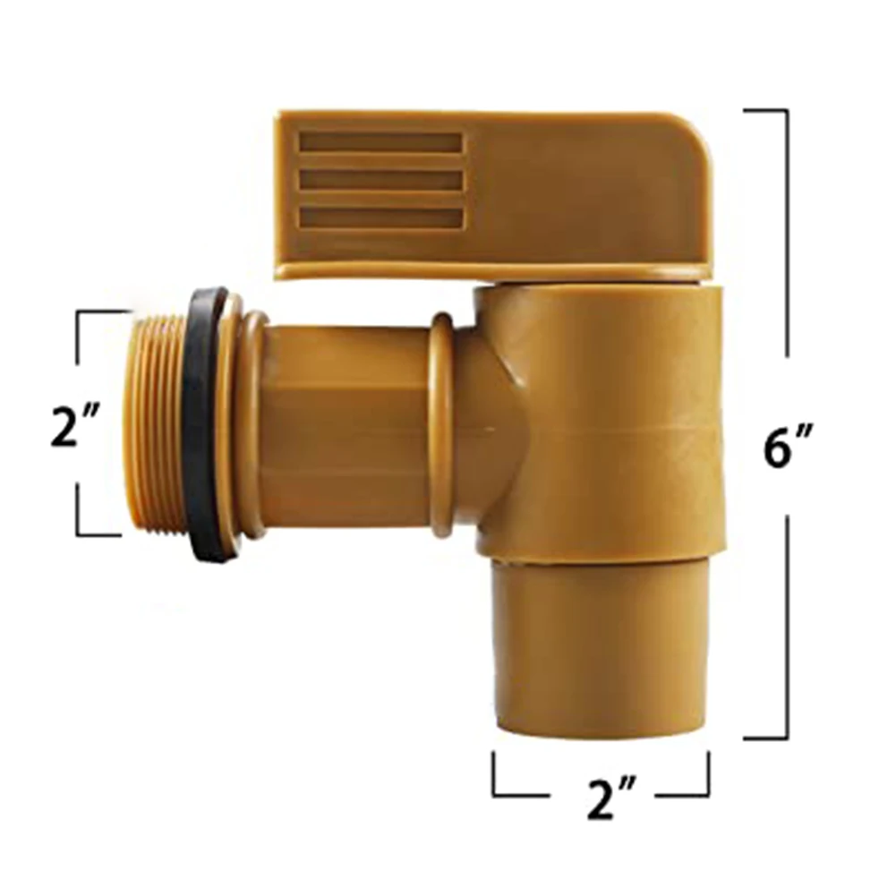 For Switching Liquids Drum Tap Faucet Polyethylene Spigot Brown Polyethylene Construction Leak-resistant Design