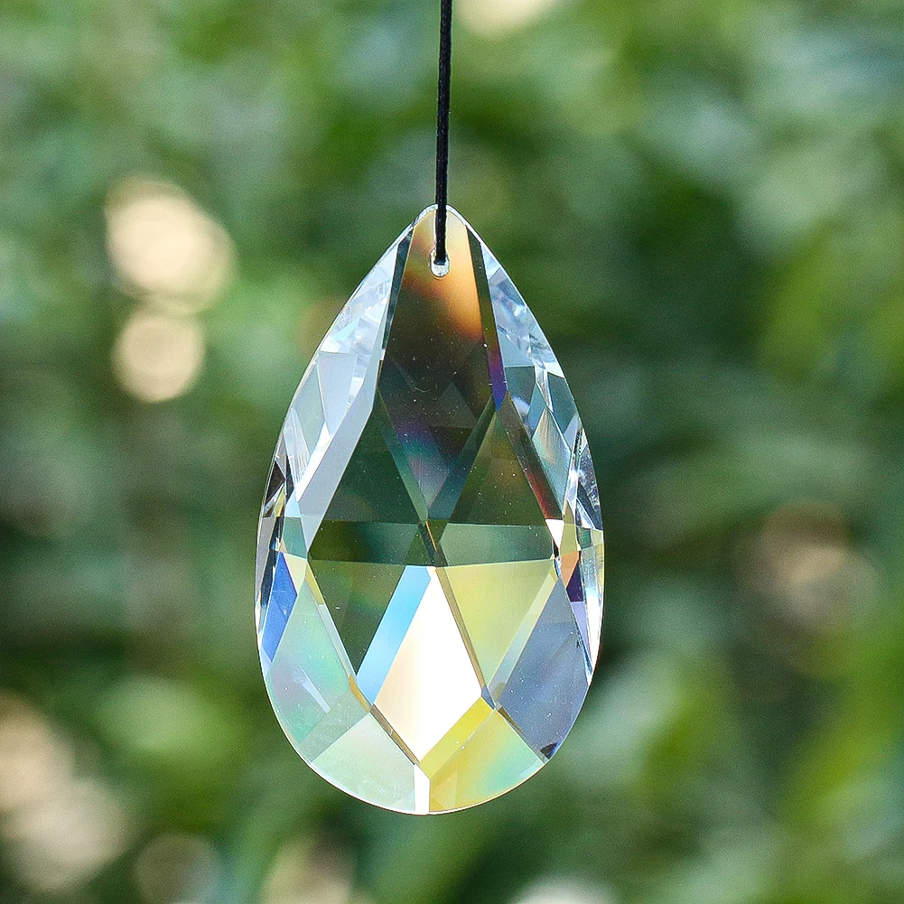 Multi Size Angel Tears Glass Crystal Pendant Crystal Hanging Ornamen Parts Suncatcher Prism Chandelier Hanging Charms Decors