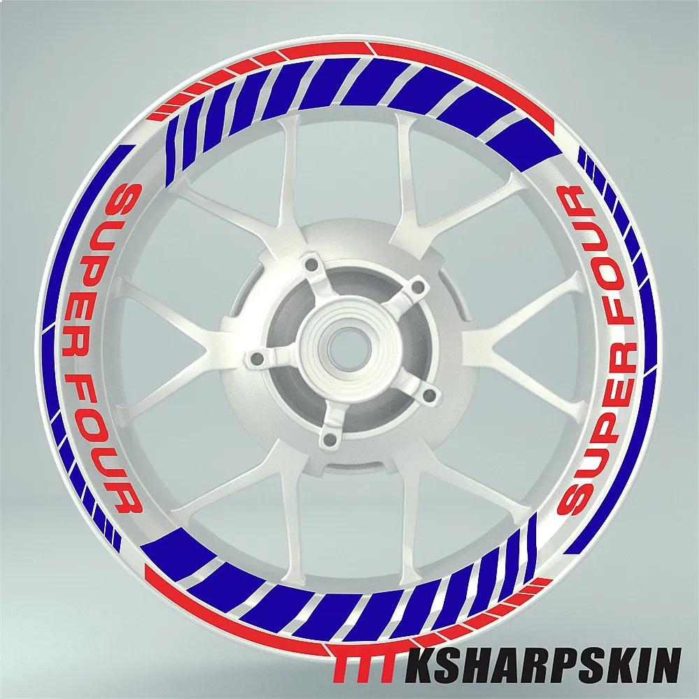 Multiple Color Motorcycle Tire Waterproof Wheel Rim Stripe Decals Stickers for HONDA CB400