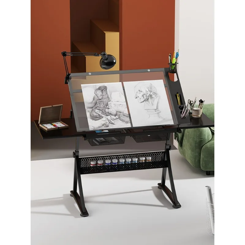 Lifting table painting workbench, drawing table art painting special table drawing architect desk