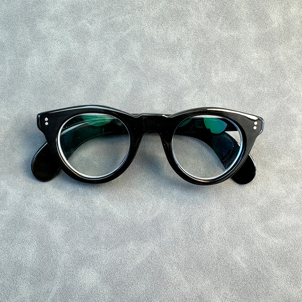 Eyeglass Frames Unique Vintage Retro Thick Handmade Buffalo Horn Prescription Man Glasses Frames Optical Lenses Eyeglasses