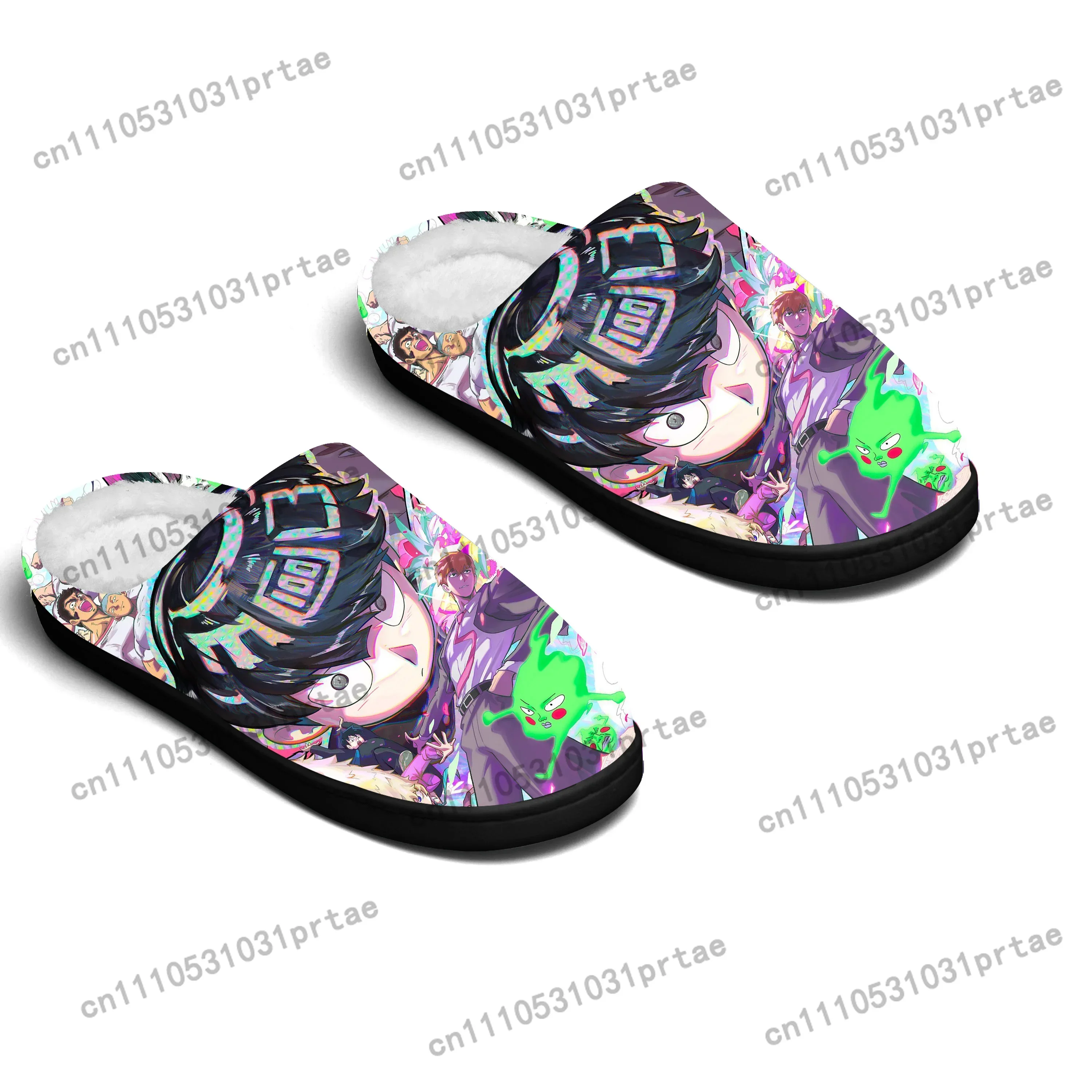 Mob Psycho 100 Home Cotton Slippers Mens Womens Bedroom Keep Warm Cotton Slippers SPA Slipper Custom Slipper