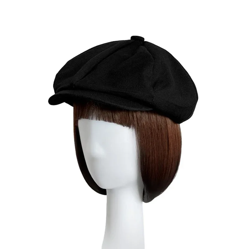 Gray Twill Cotton Newsboy Cap for Men Women Classic Cabbies Driver Caps Gatsby Flat Hat Baker Boy Cap NC06