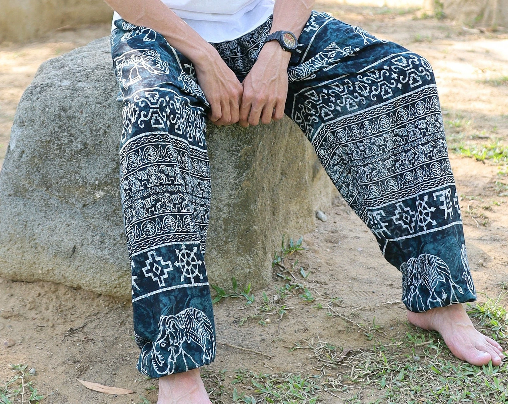 2026 Sommer Mode Neuer Stil Böhmische Wellenblumen-Optik 3D-gedruckte lockere Straight-Leg-Hose für Streetwear, Sport und Freizeit – Detail 6