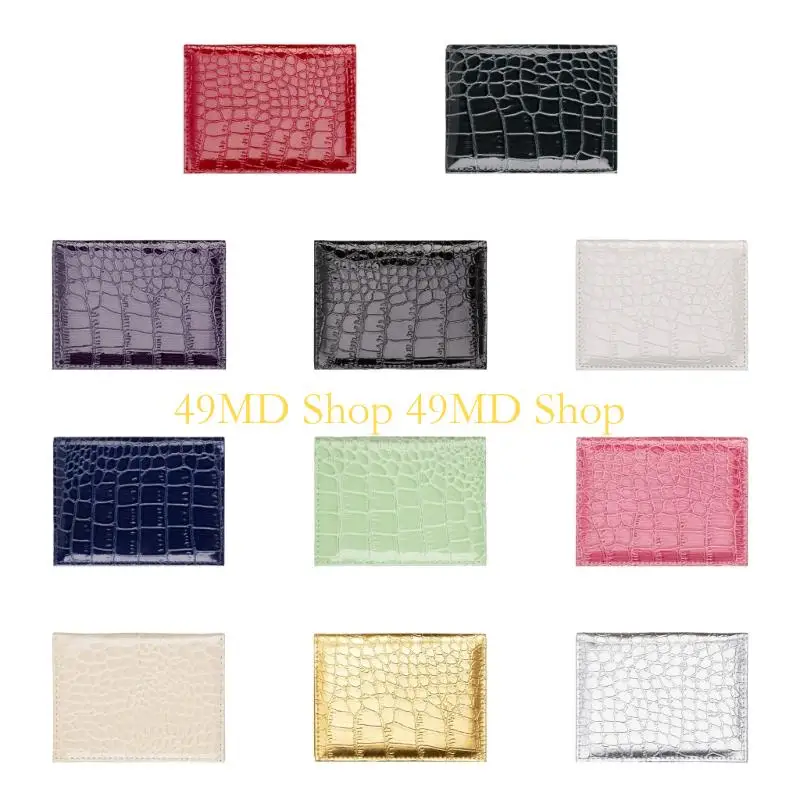 

49MD Business Card Holder For Men Women PU Leather Wallet Purse Certificate Slot d