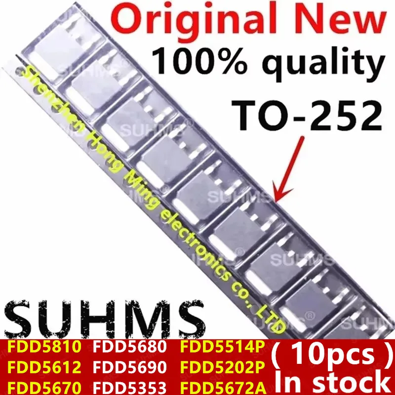 (10 sztuk) 100% nowy FDD5810 FDD5612 FDD5670 FDD5680 FDD5690 FDD5353 FDD5514P FDD5202P FDD5672A TO-252