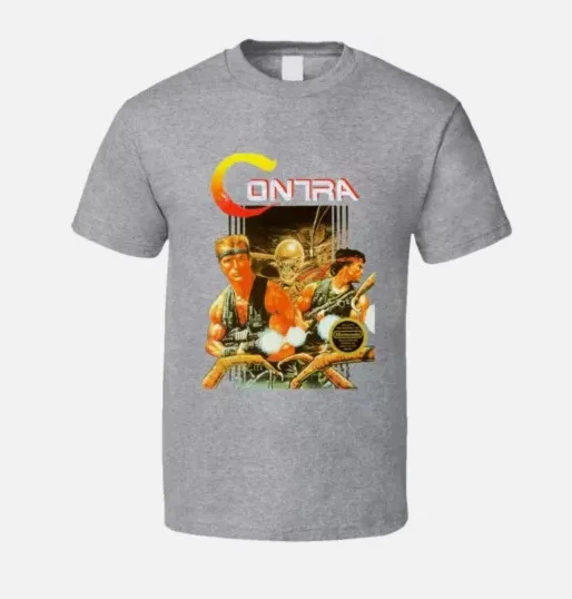 Contra Retro Nes Box Art Video Game T Shirt