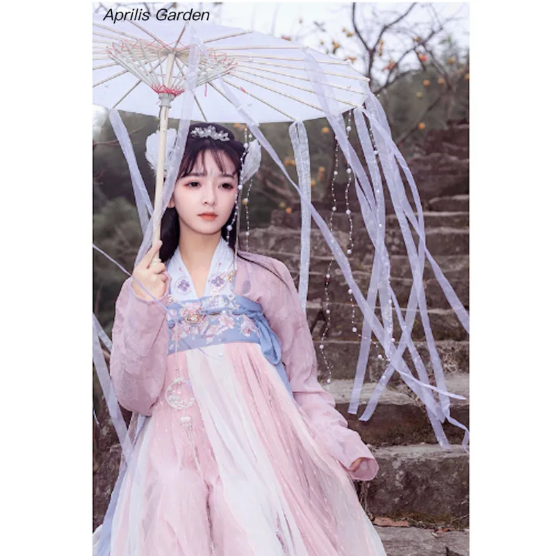 Chinese Silk Umbrella Anime Women Photography Cos Prop 76cm Dance Tassels  Transparent  Japan Hanfu Cosplay Wedding Parasol