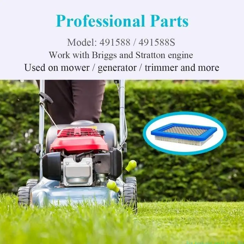 581C Professional Lawn Mower Air Filters Replacement Flat OEM Air Cleaner for 491588 4915885 Square-shaped