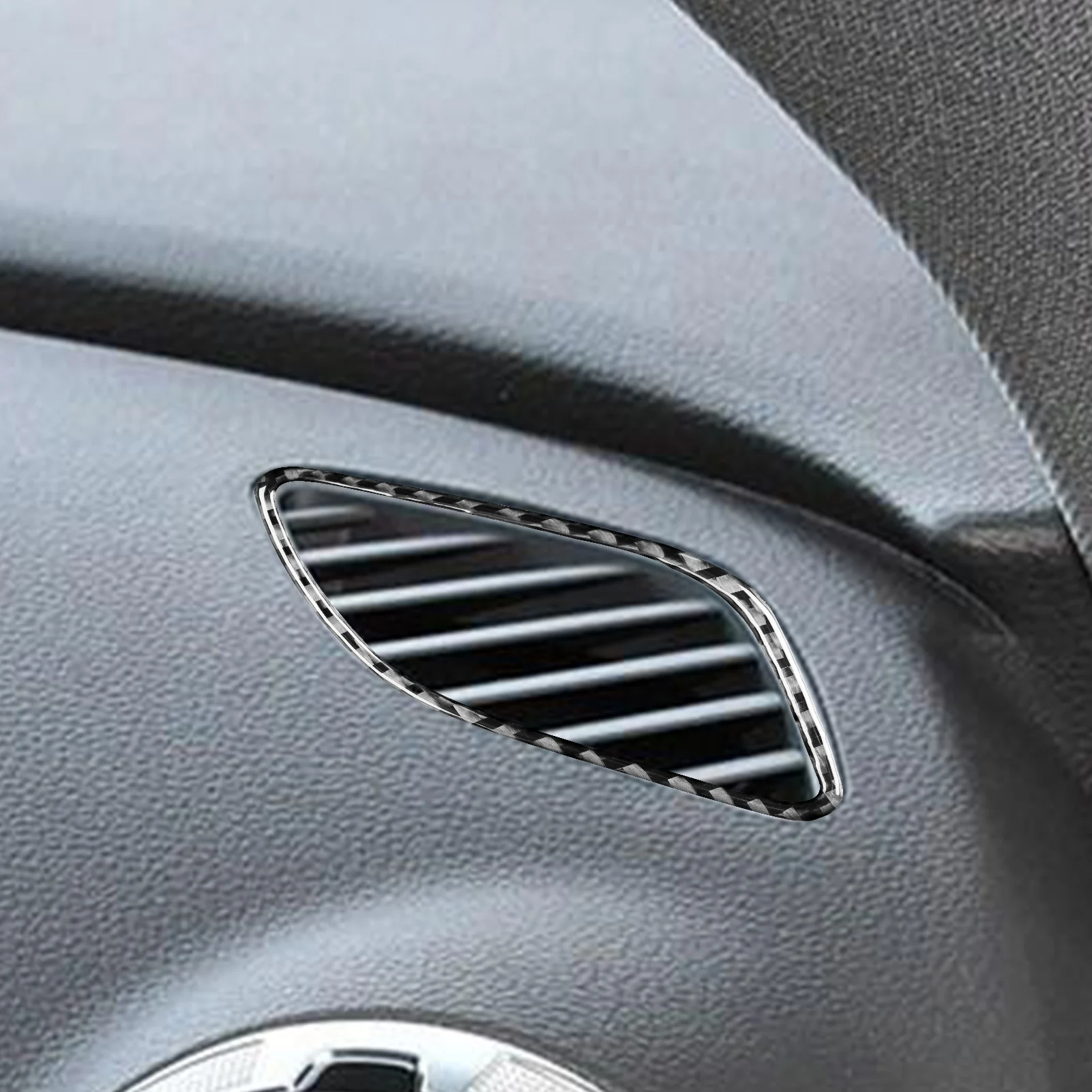 For Audi A3 S3 RS3 8V 2013-2019 Real Soft Carbon Fiber Car Interior Accessories Dashboard Side Air Defrost Vent Panel Trim