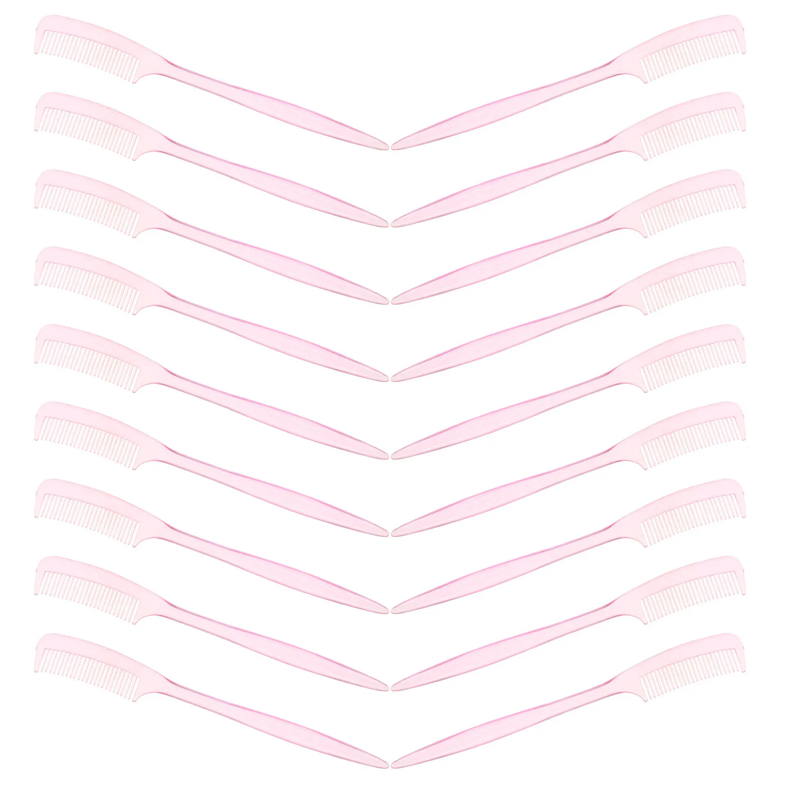 

100Pcs Mini Beauty Comb Eyelash Separator Tool Eyebrow Grooming Brush Portable Lash Shaping Makeup Comb Reusable Brow Brush Pink