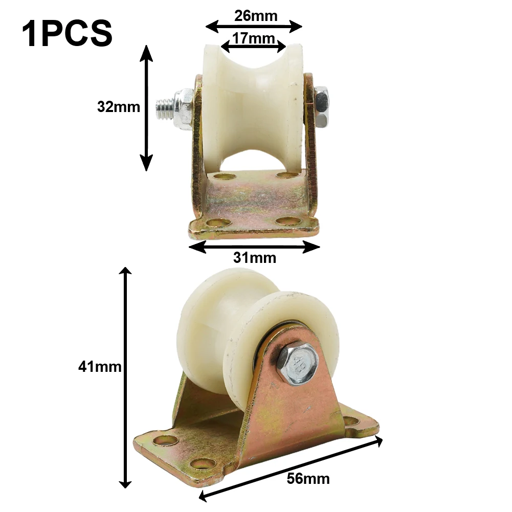 

Nylon Grooved Roller 1 Pcs 45# Track Pulley Grooved Heavy Duty Rollers V Nylon With Stand Practical High Quality