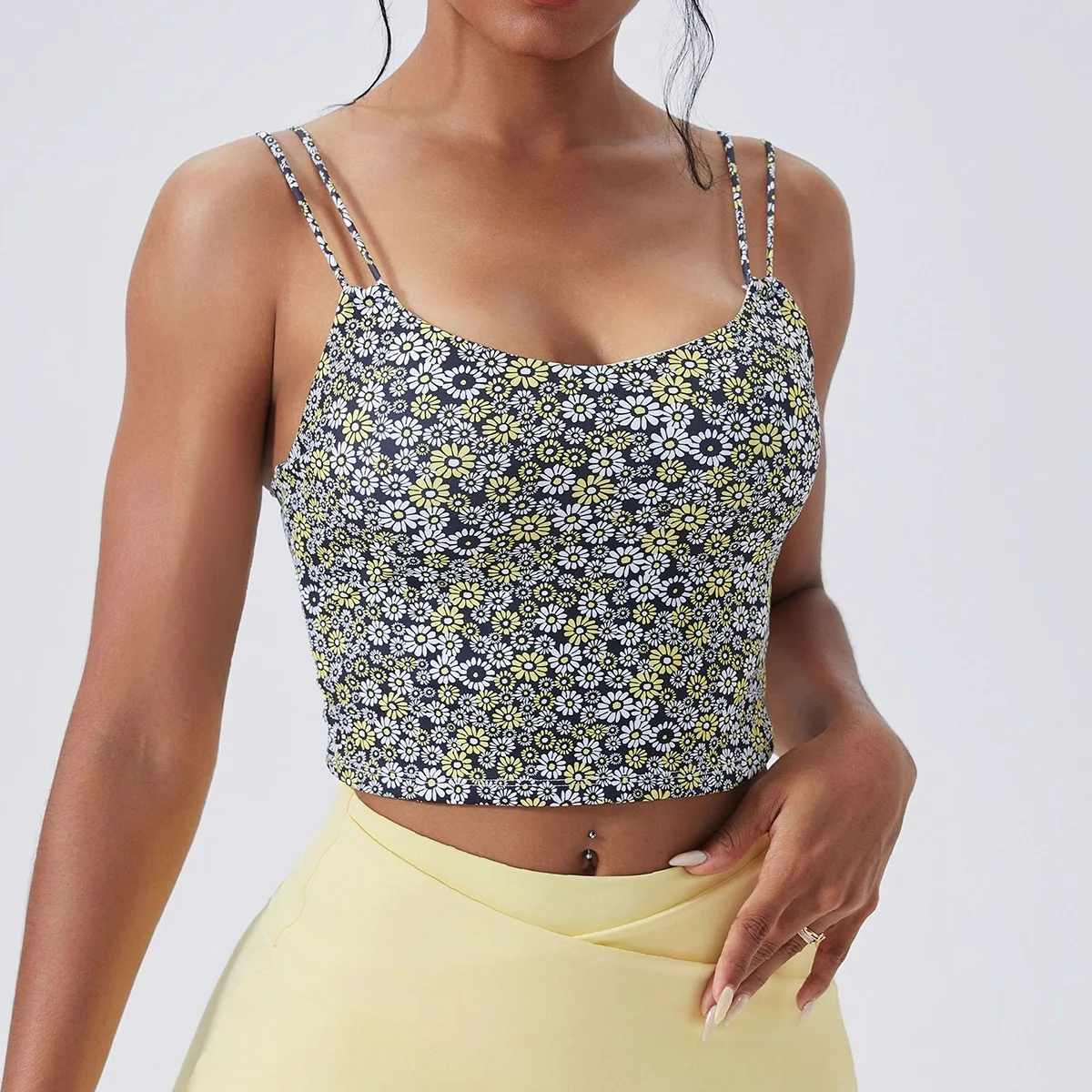 Yoga Shirts Women Underwear Workout Crop Tank Tops Girl Adjustable Strap Vest Bra Female Yoga Sports Gym Fitness Bra