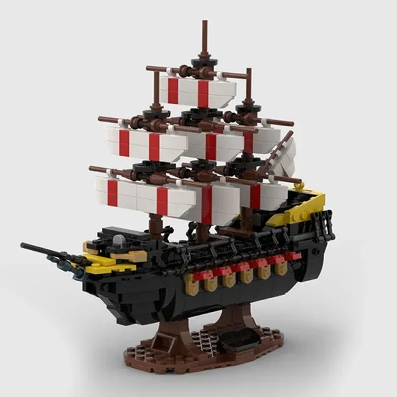 

Moc Building Blocks Battleship Model Mini War Ship Technical Bricks DIY Assembly Construction Toys For Childr Holiday Gifts