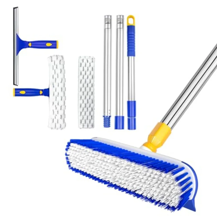 

Скребок для мытья окон и щетка для мытья полов с длинной ручкой для чистки в помещении и на открытом воздухе