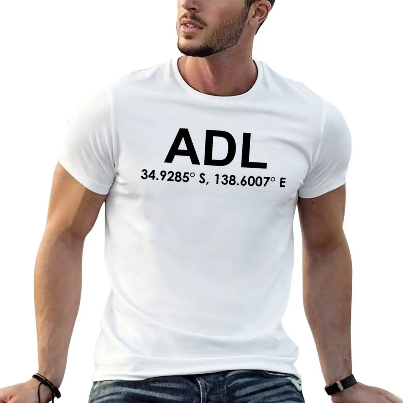 

Adelaide Australia Coordinates T-Shirt anime t shirts oversize t shirts for man cotton T-Shirt