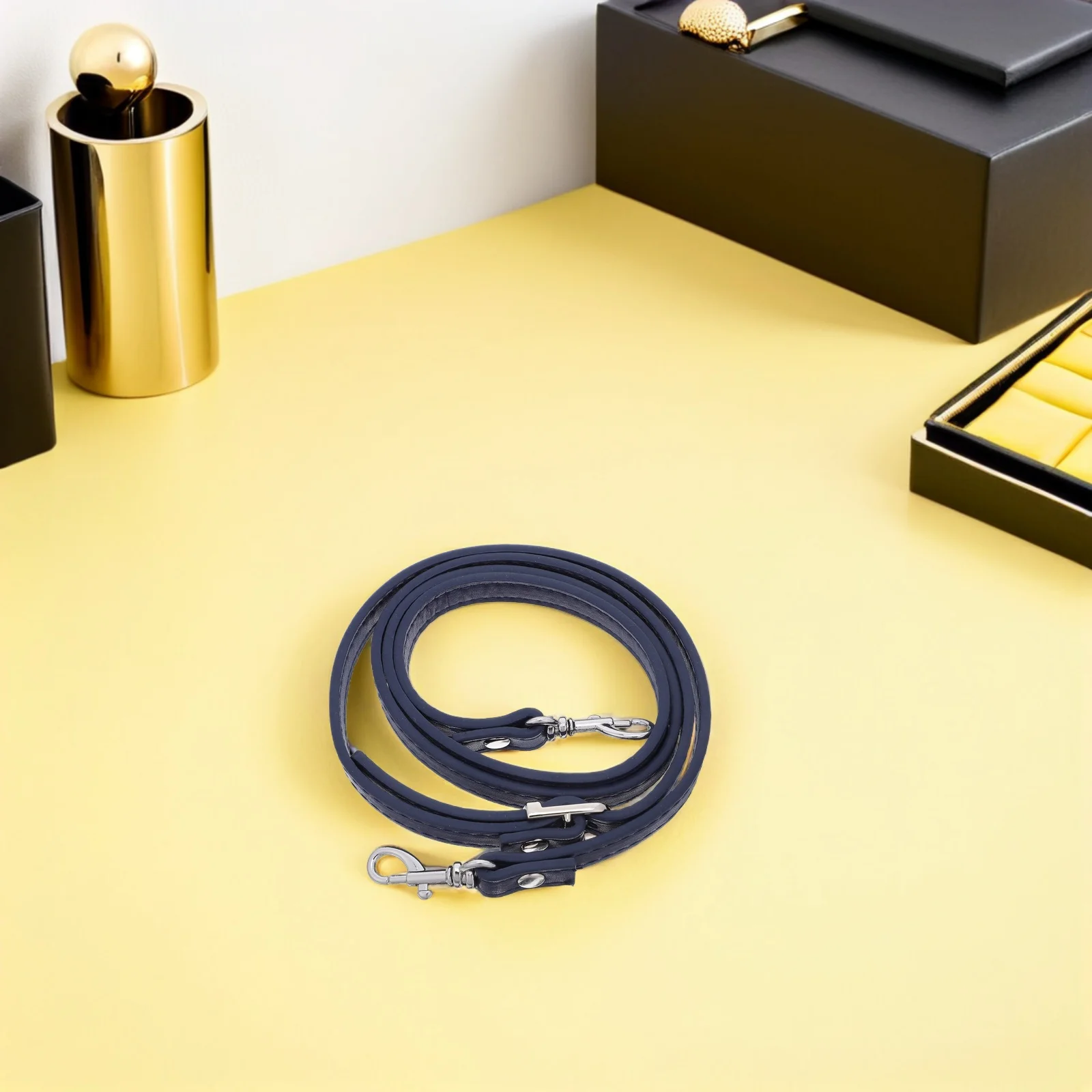 

PU Synthetic Adjustable Shoulder Bag Strap Dark Blue Replacement Handle for Crossbody Pouch Tote Handbag Accessories