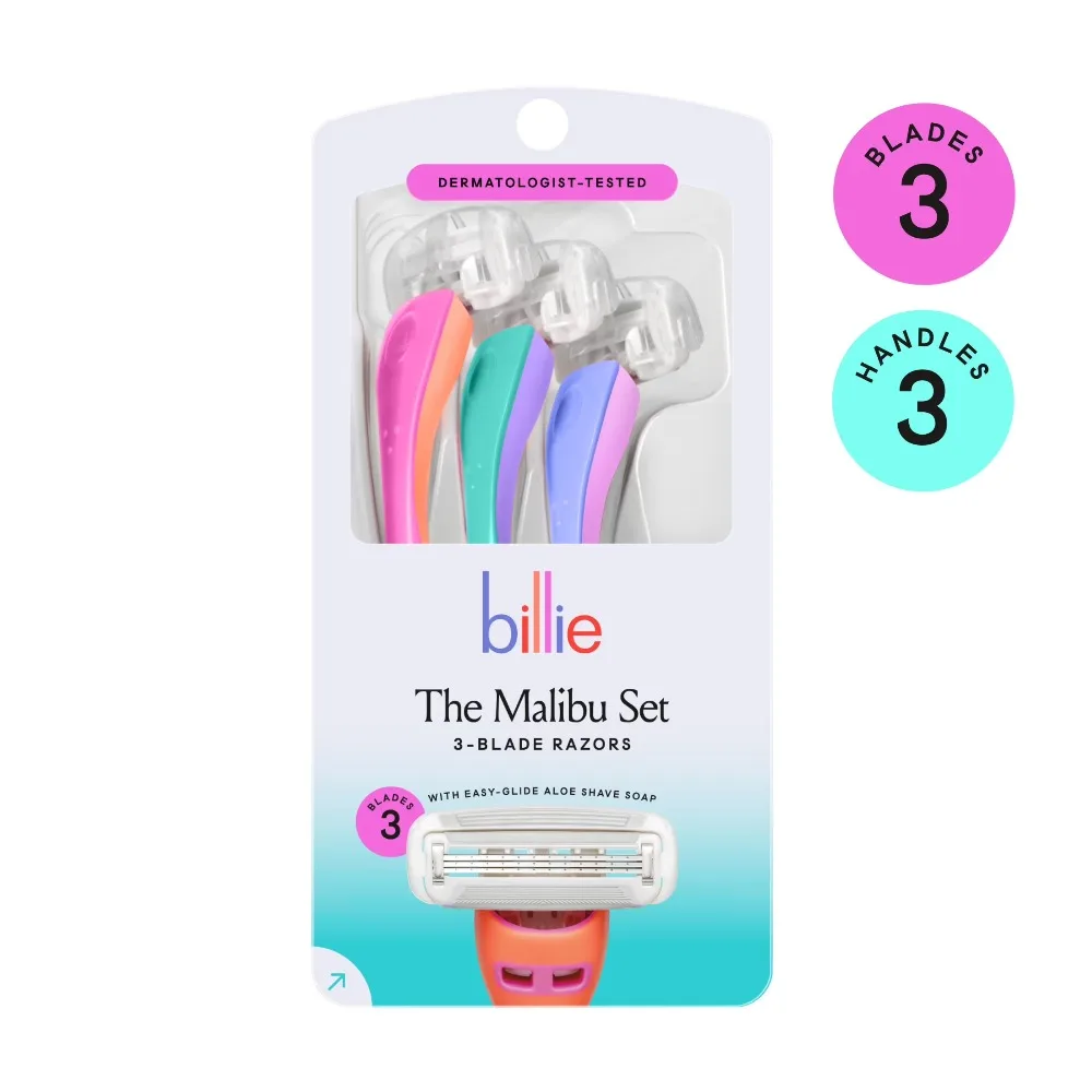 Malibu 3 Blade Women's Disposable Razors Set